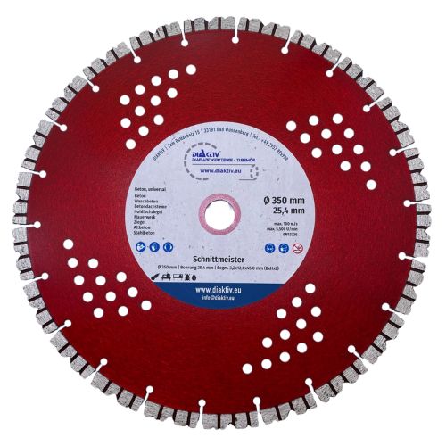 DIAKTIV® Diamantsägeblatt Turbo12 Beton/Universal BASIC Ø 350 mm DIAKTIV® Diamantsägeblatt Turbo12 Beton/Universal BASIC Ø 350 mm