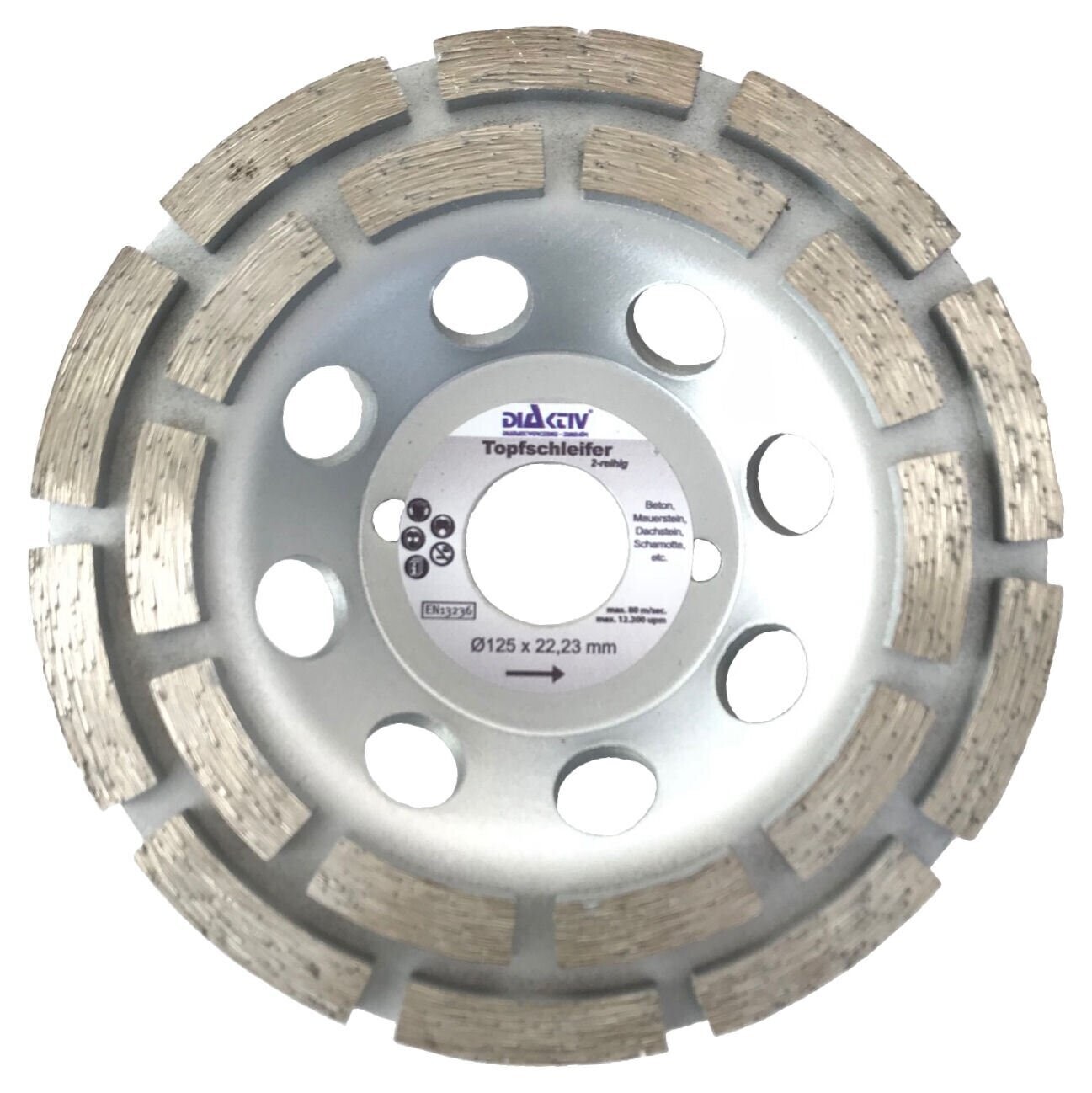 DIAKTIV® Diamantschleifteller doppelreihig Universal PROFI Ø 100-180 mm