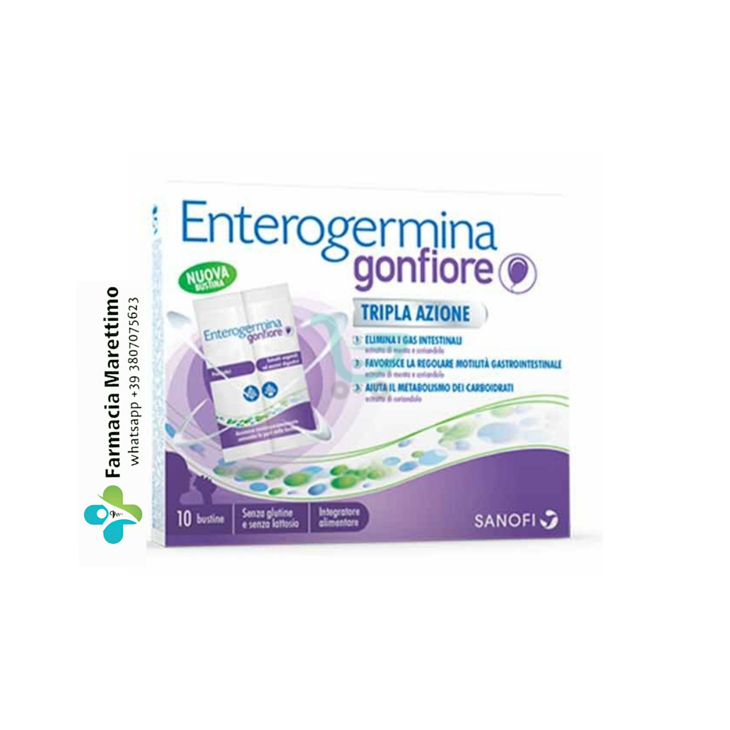 Enterogermina Gonfiore 10 Bustine per equilibrare la flora batterica (Sanofi)
