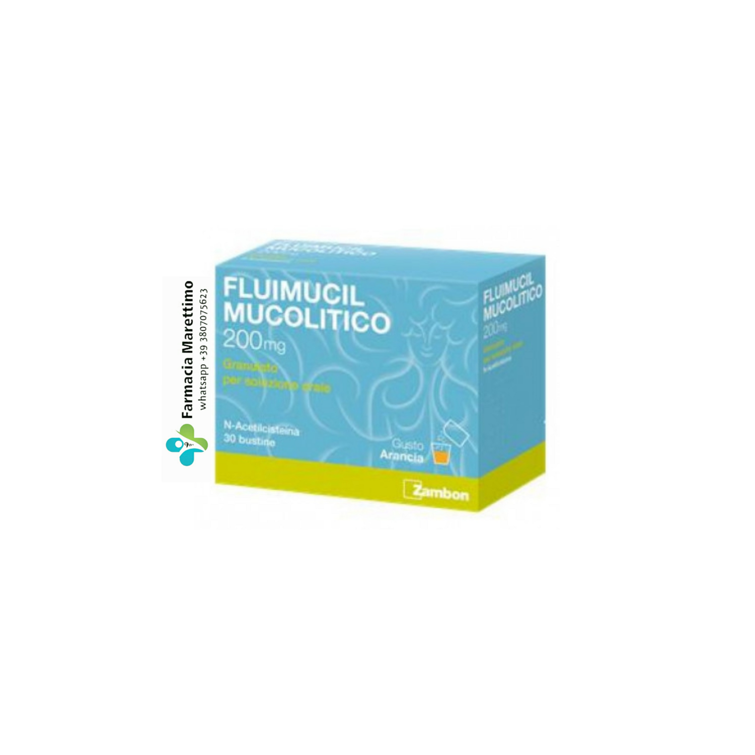 Fluimicil Mucolitico 200mg granulato 30 bustine (soluzione orale per trattamento affezioni respiratorie)