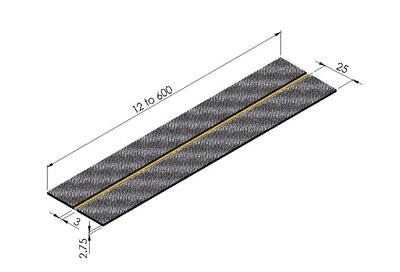 Carbon hinge 25 x 5,5mm