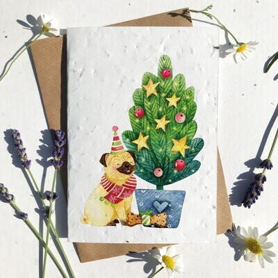 Happy Festive Pug Happy Festive Pug