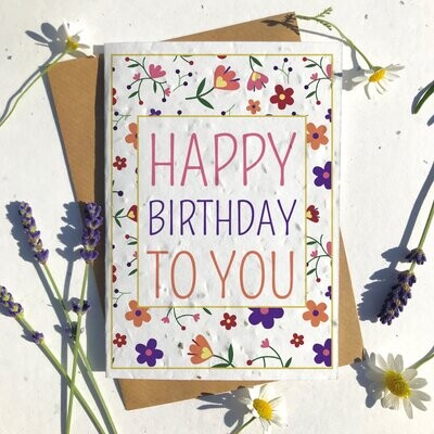 Modern floral pattern Birthday Modern floral pattern Birthday
