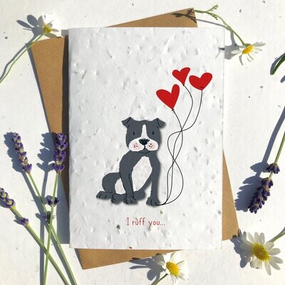Staffy Black Valentines