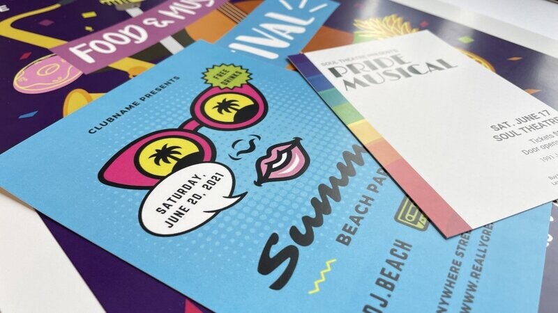 A3 (210x297mm) 350gsm cards printed single sided