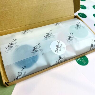 Personalised A3, A4, A5 translucent vellum wrapping paper | Logo Printed Vellum | Business Wrap | Business Stationery