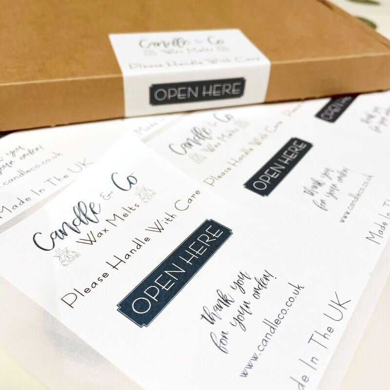 Biodegradable printed box labels branded packaging