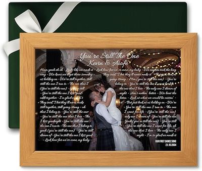 Custom First Dance Wedding Song Lyric And Photo Print – Personalised Wedding Gift