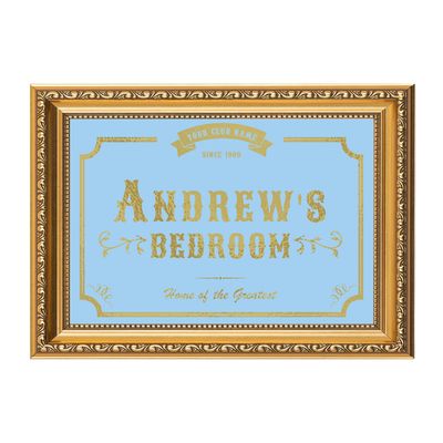 Personalised Foil Sports Fan Sign – Custom Name Plaque Wall Decor