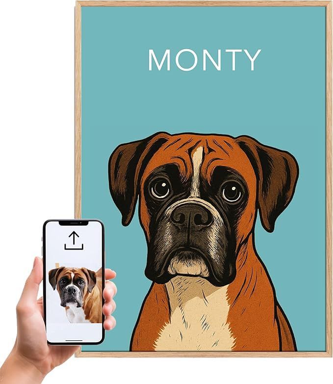Custom Pet Portrait – Personalised Pet Illustration from Photo