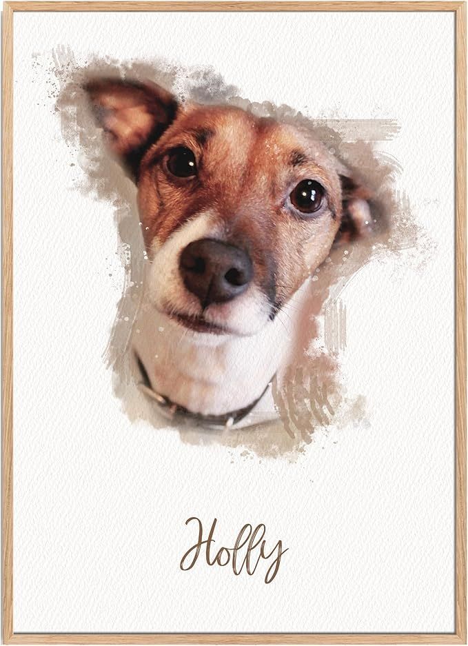Custom Watercolour Effect Pet Portrait with from Any Photo