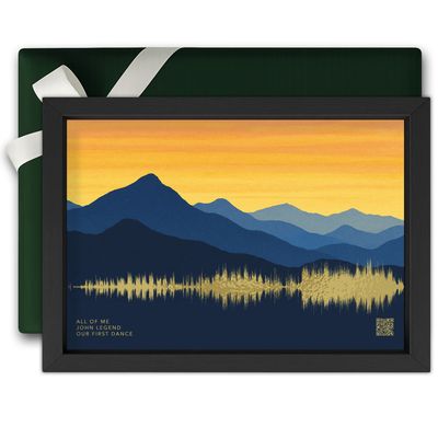 Personalised Foil Sound Wave Print – Music Soundwave Poster with Optional Background Styles