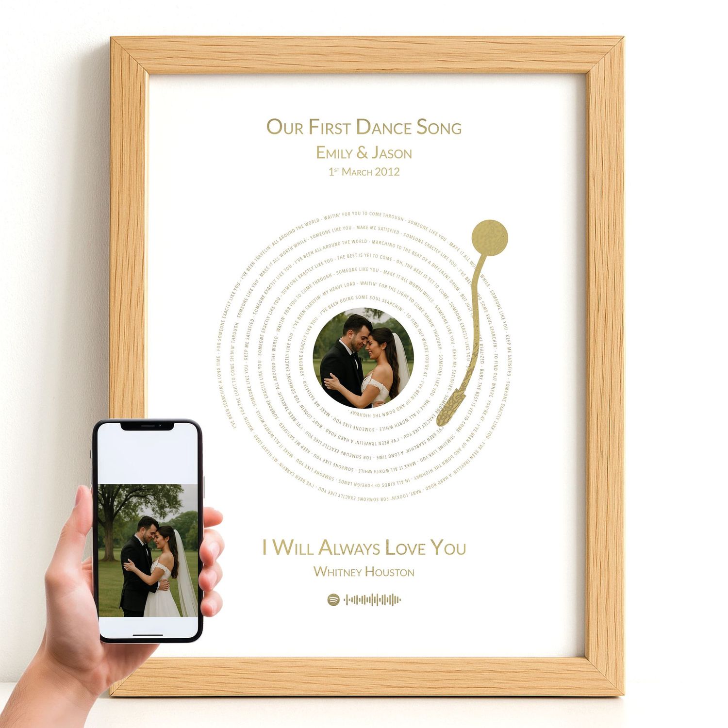 Personalised Foil Song Lyrics Record Print with Photo – Custom Metallic Gold, Silver or Copper Foil – Wedding, Anniversary, Birthday, or Christmas Gift Personalised Foil Song Lyrics Record Print with Photo – Custom Metallic Gold, Silver or Copper Foil – Wedding, Anniversary, Birthday, or Christmas Gift