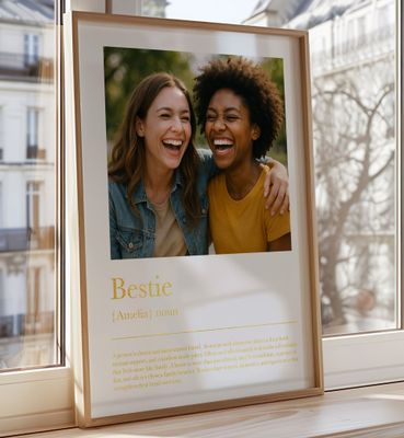 Custom “Bestie” Foil Portrait Print with Personal Photo