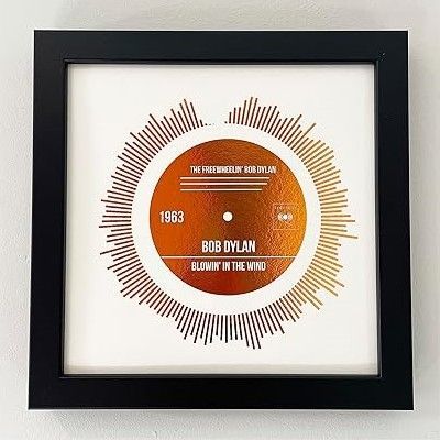 Personalised Foil Record Soundwave Print – Custom Song Art, Music Gift with Soundwave & Vinyl Design