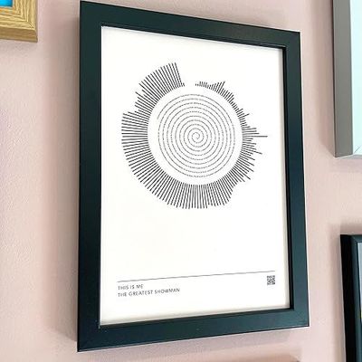 Personalised Foil Circular Sound Wave Print – Customised with Song Lyrics & Message Personalised Foil Circular Sound Wave Print – Customised with Song Lyrics & Message