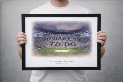 Tottenham Hotspur Stadium Watercolour-Style Print, Spurs Inspired Wall Art, Watercolour Football Fan Gift