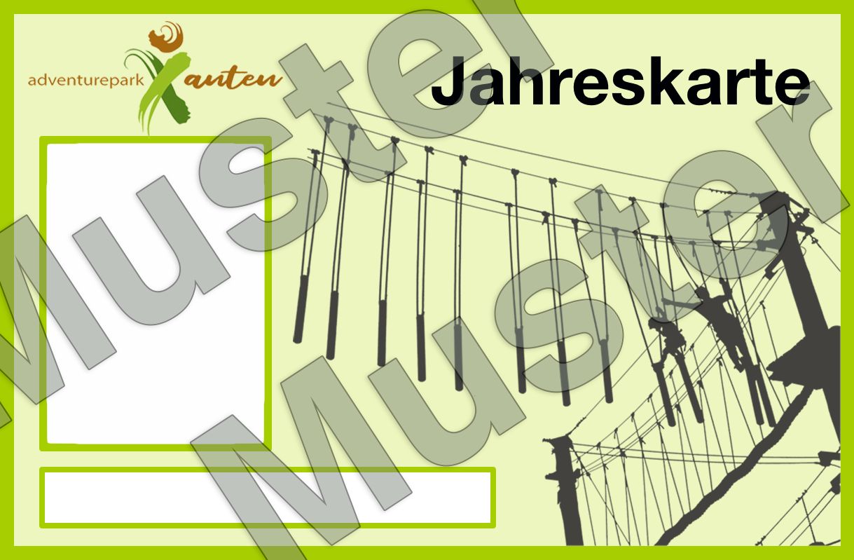 Jahreskarte / Hoch- & Niederseilgarten / Erwachsene