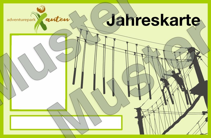 Jahreskarte / Hoch- & Niederseilgarten / Erwachsene