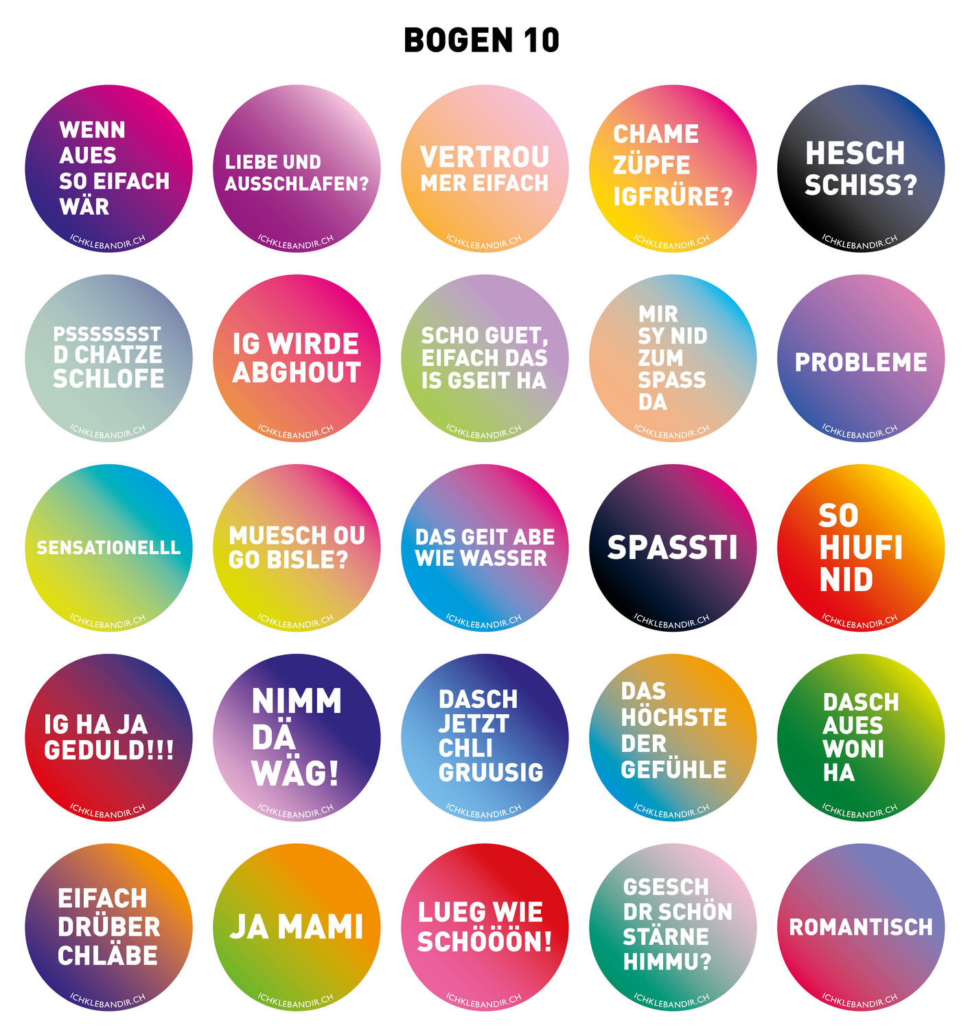 25 Kleber rund Bogen 10