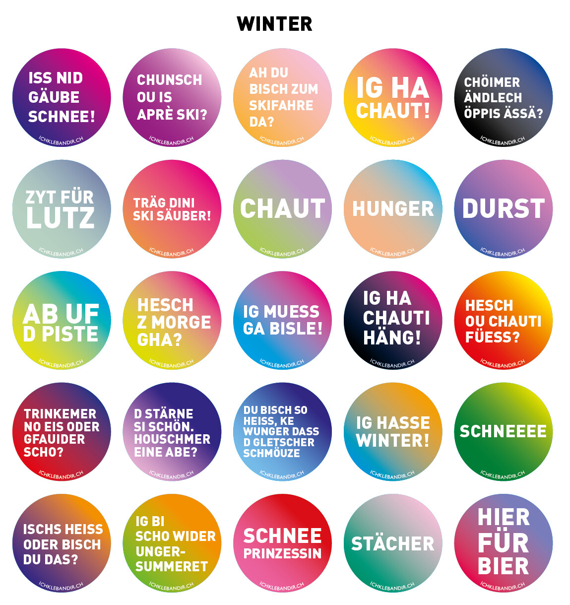 25 Kleber rund WINTER