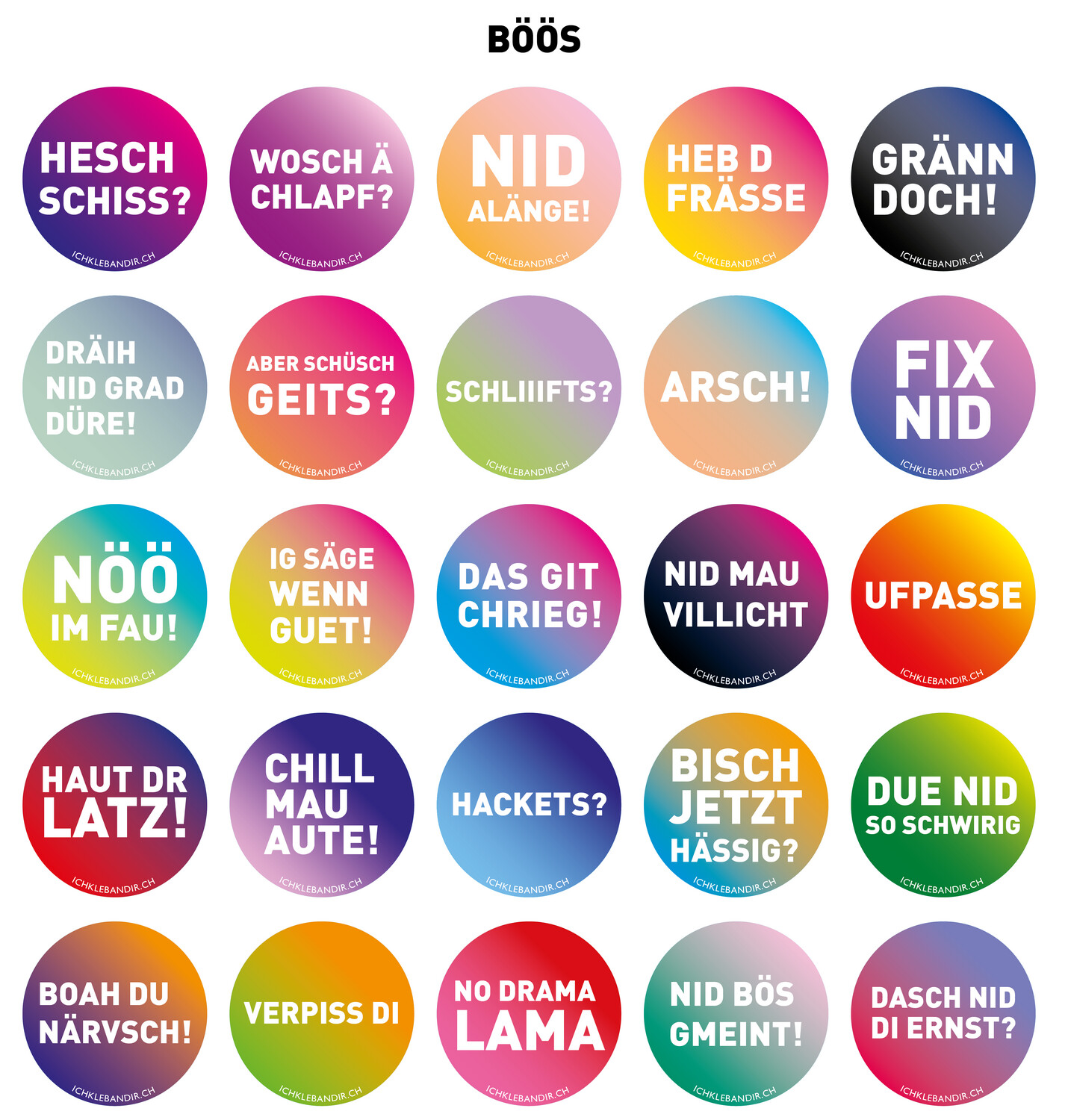 25 Kleber rund BÖÖS