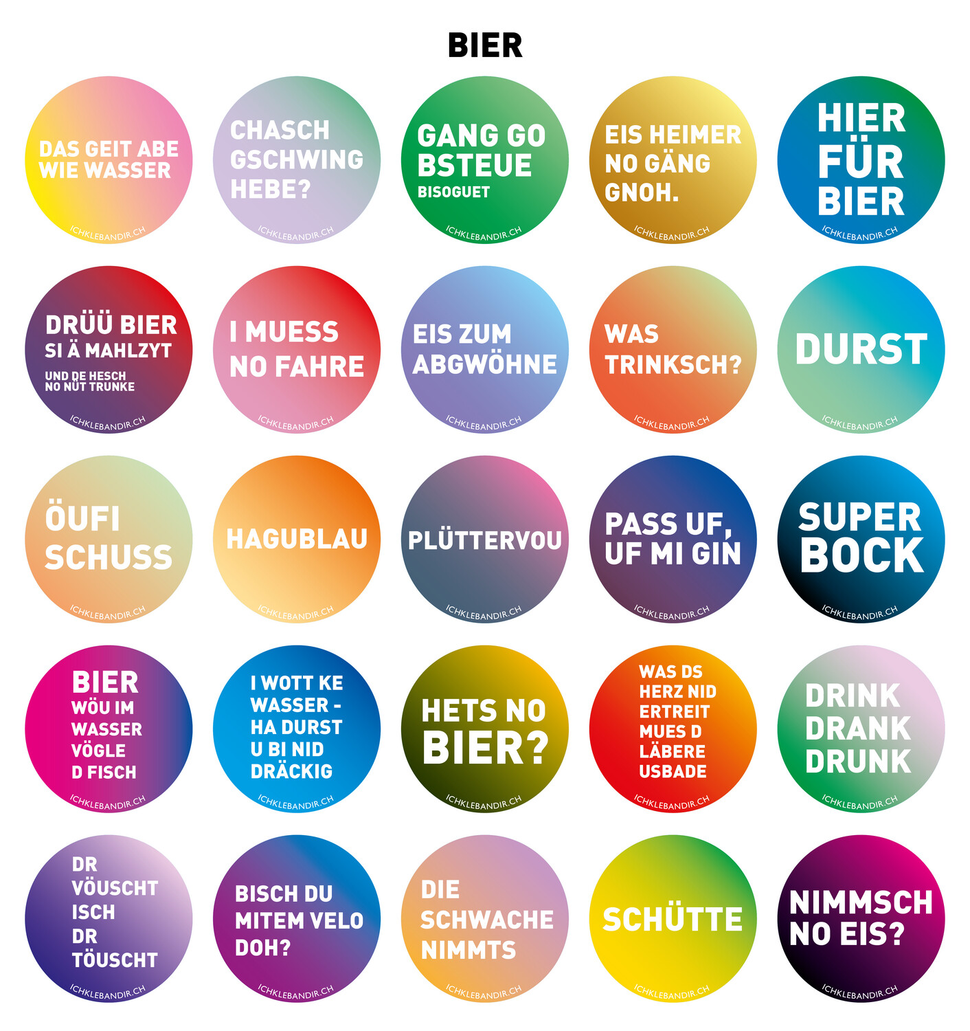 25 Kleber rund BIER