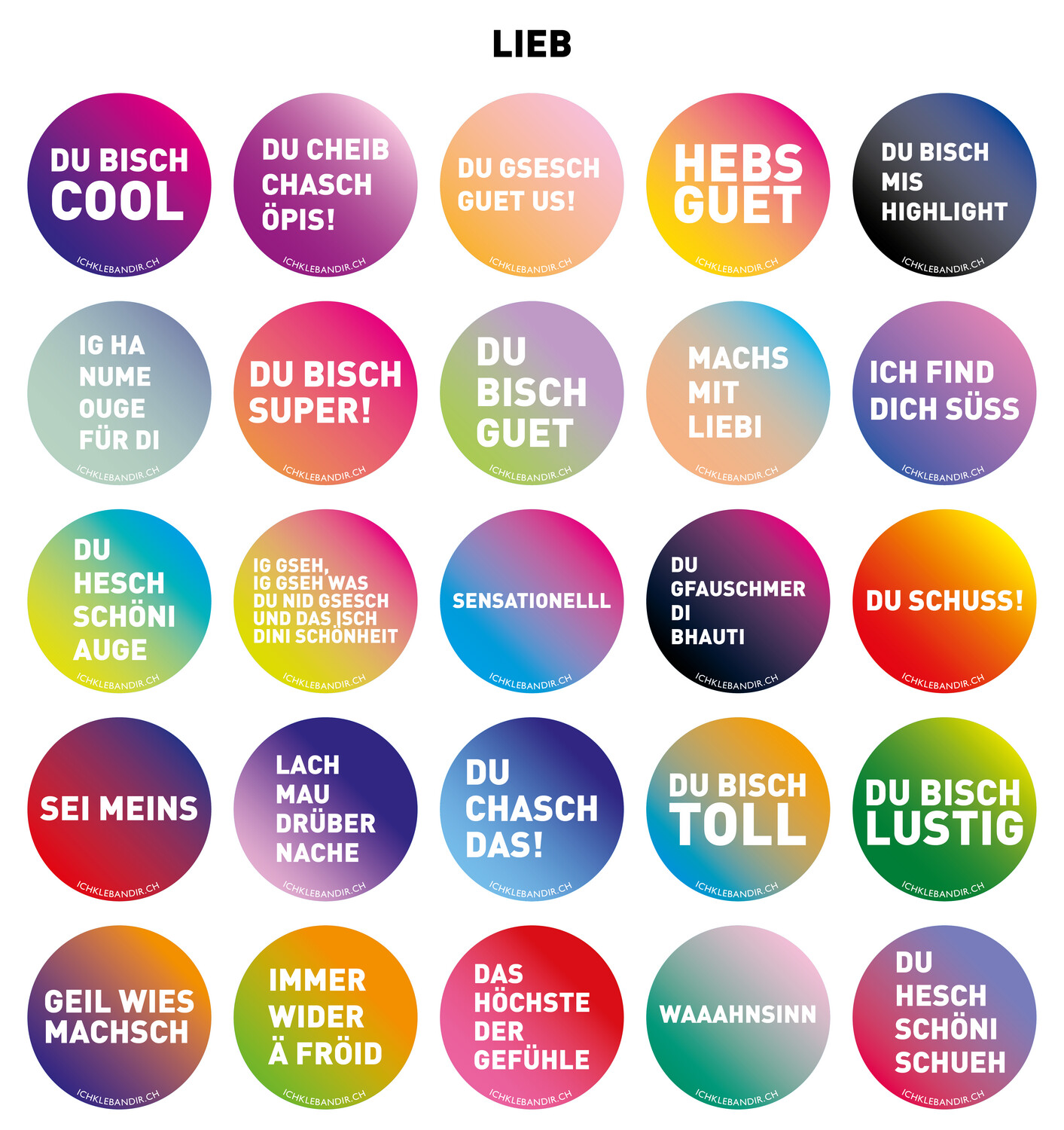 25 Kleber rund LIEB