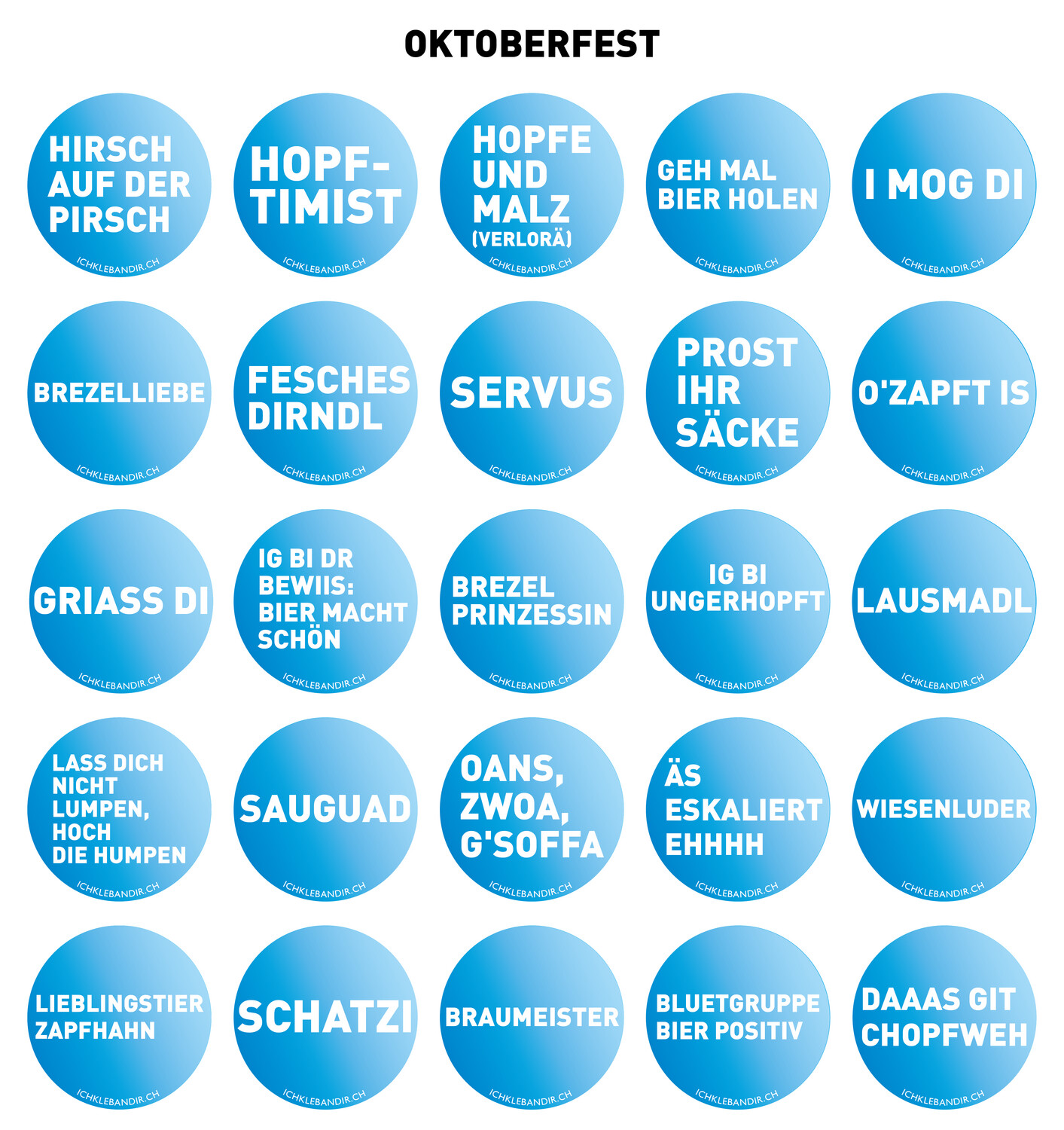 25 Kleber rund OKTOBERFEST