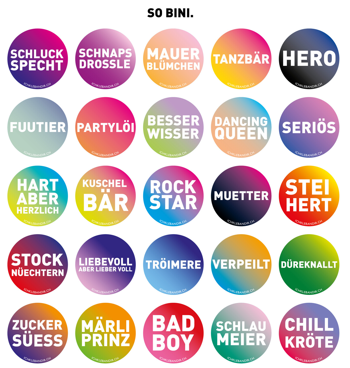25 Kleber rund SO BINI.