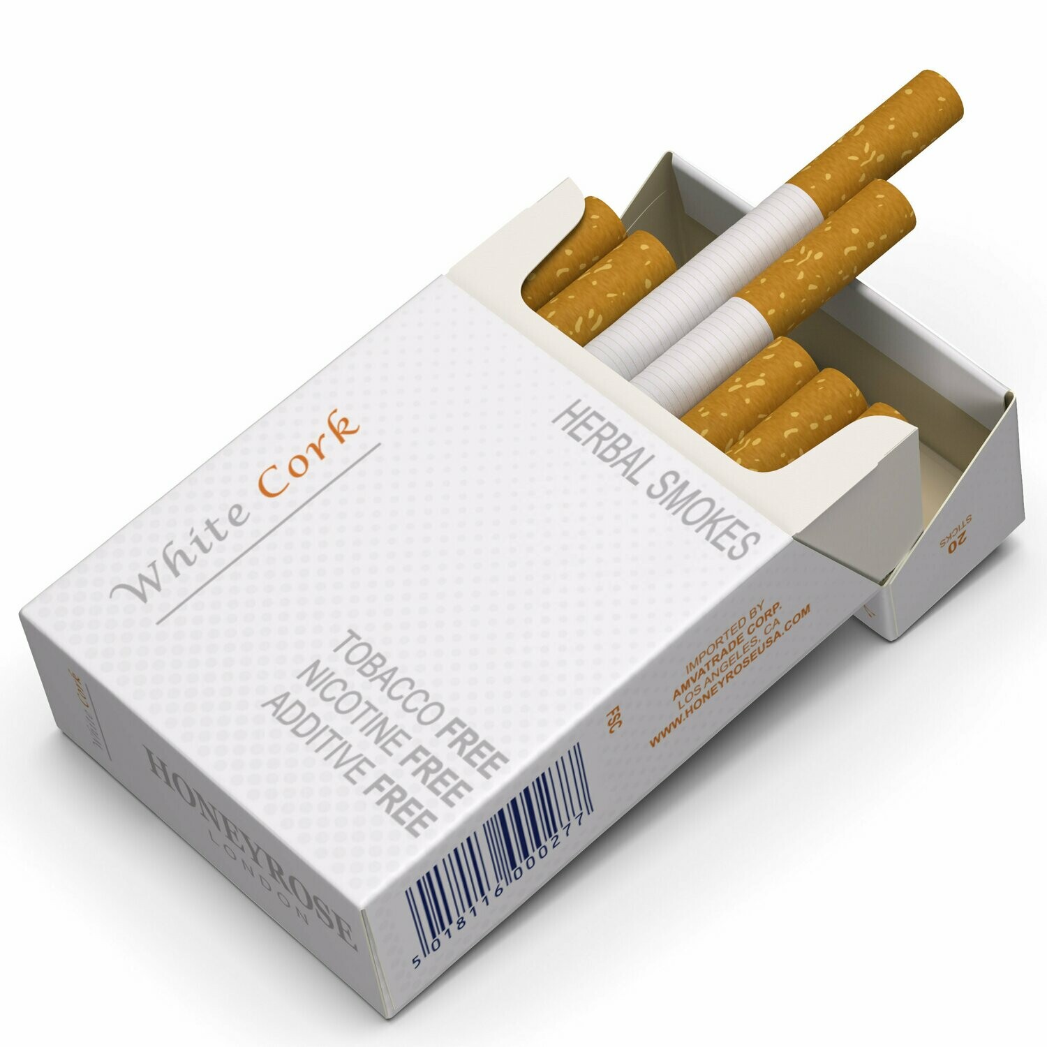 cork tip cigarettes WHITE CORK Honeyrose Herbal Prop Cigarettes