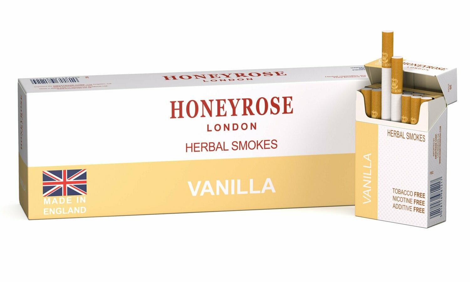 vanilla flavored cigarettes Honeyrose VANILLA, Carton of 10 Packs