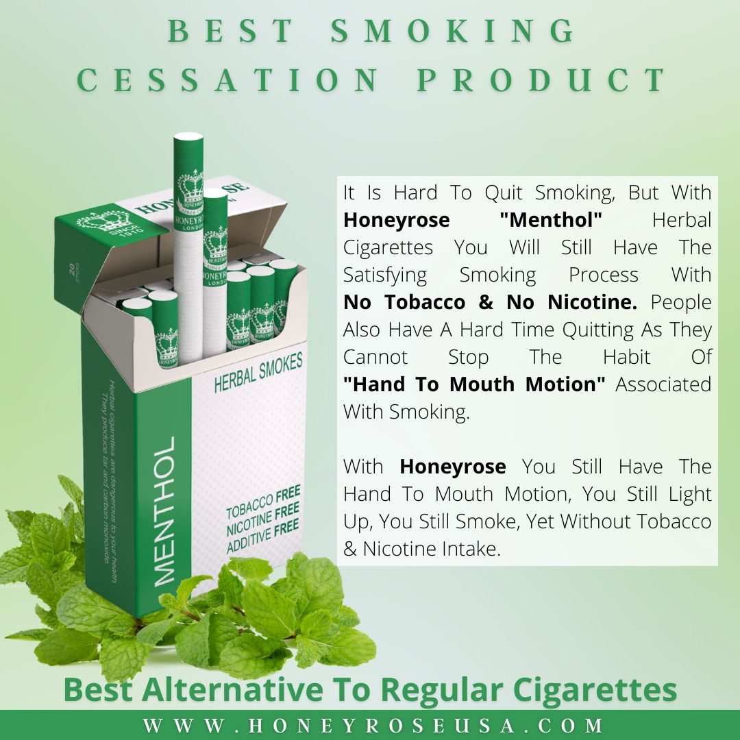 herbal menthol cigarettes Honeyrose MENTHOL, Carton of 10 Packs