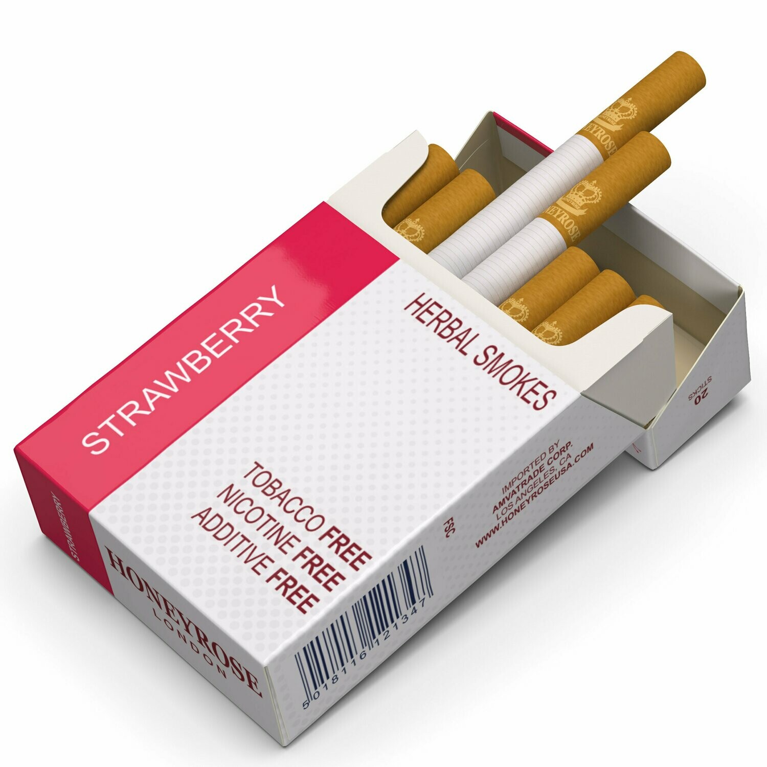 strawberry flavored tobacco STRAWBERRY Honeyrose Herbal Cigarettes