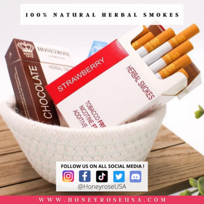 strawberry mint cigarettes STRAWBERRY Honeyrose Herbal Cigarettes