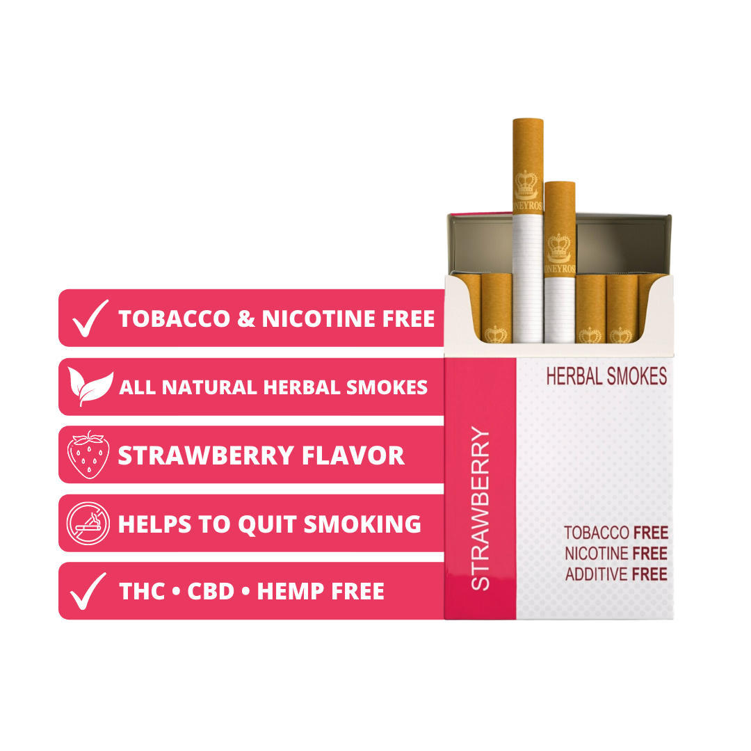 fruity flavored cigarettes STRAWBERRY Honeyrose Herbal Cigarettes