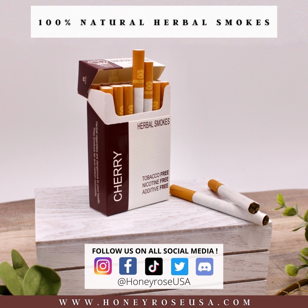 cherry flavour cigarette CHERRY Honeyrose Herbal Cigarettes
