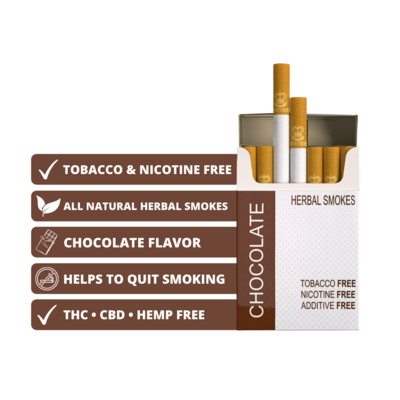 chocolate flavored tobacco CHOCOLATE Honeyrose Herbal Cigarettes