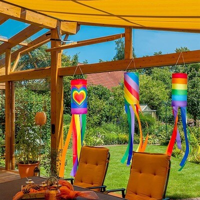 100pc X Community Events Rainbow Windsock Flags by United Love Nation