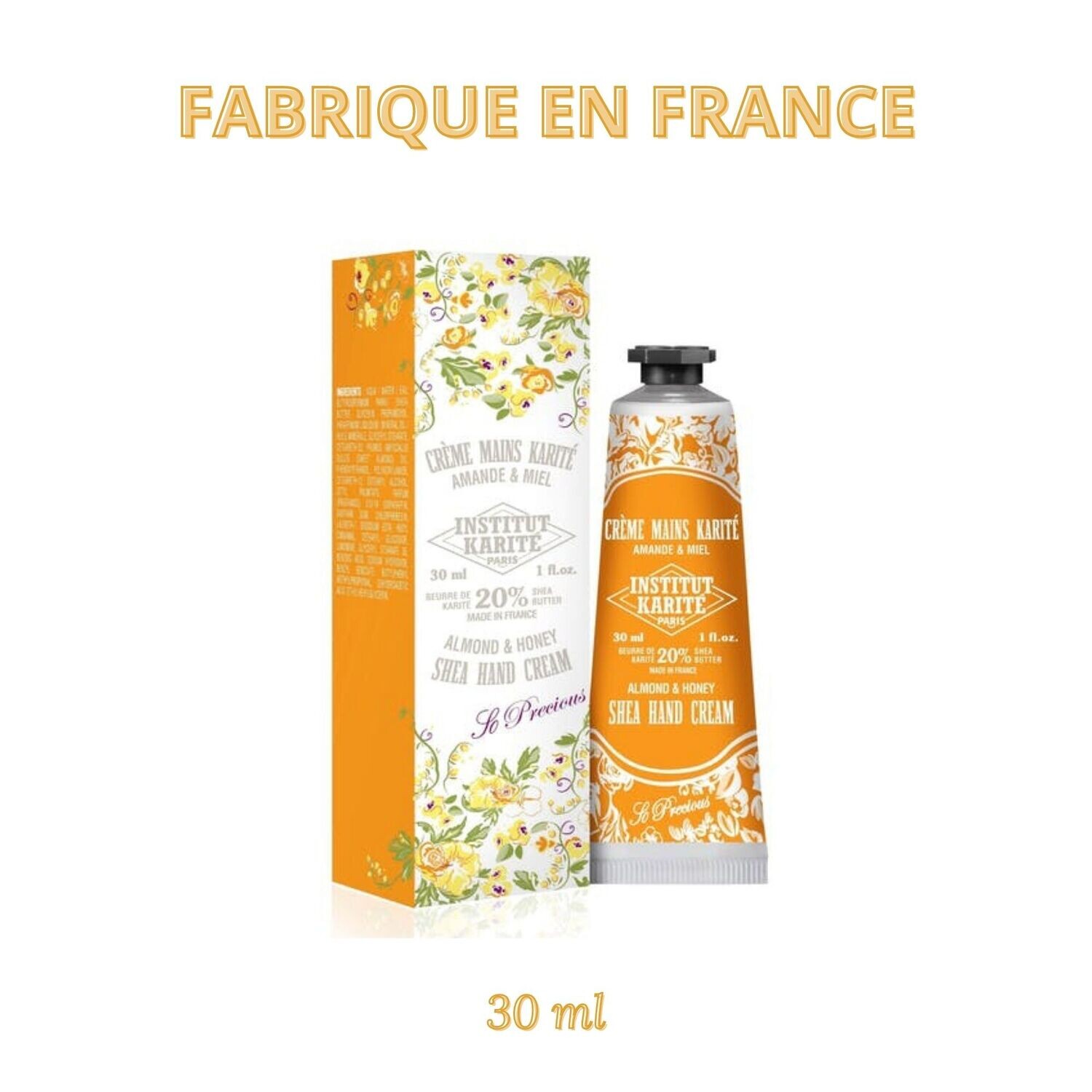 CRÈME MAINS KARITÉ 30 ML AMANDE ET MIEL - AVEC ÉTUI