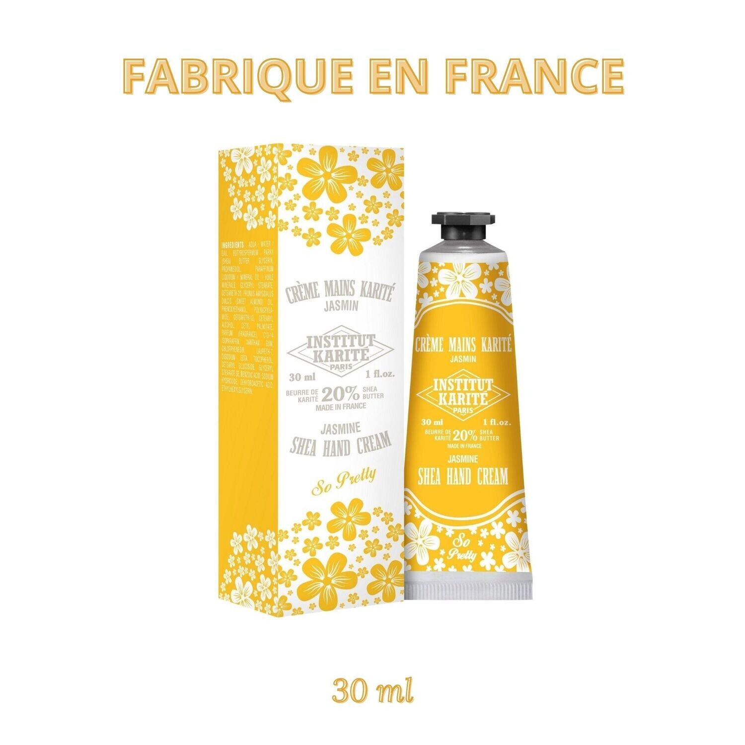 CRÈME MAINS KARITÉ 30 ML JASMIN - AVEC ÉTUI