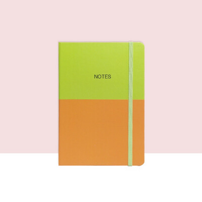 A5 Notebook (Green &amp; Orange)