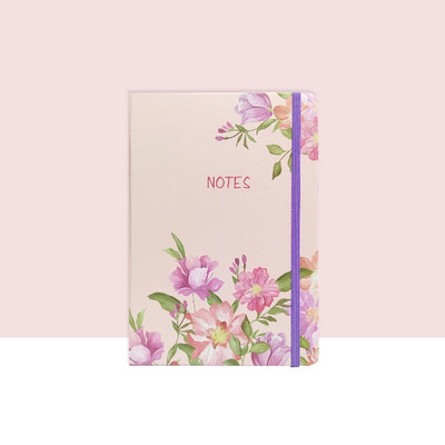 A5 Notebook (Pink Purple Flower)