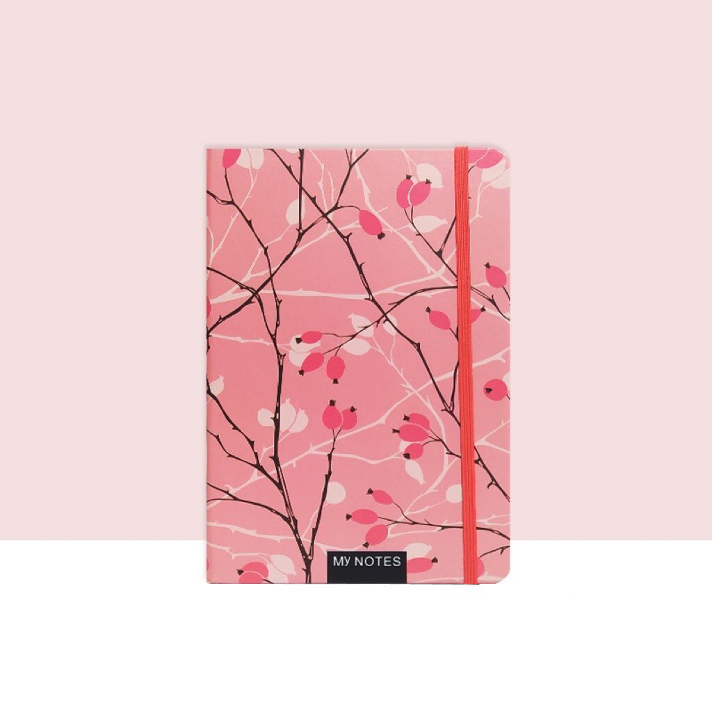 A5 Notebook (Pink Branches Flower)