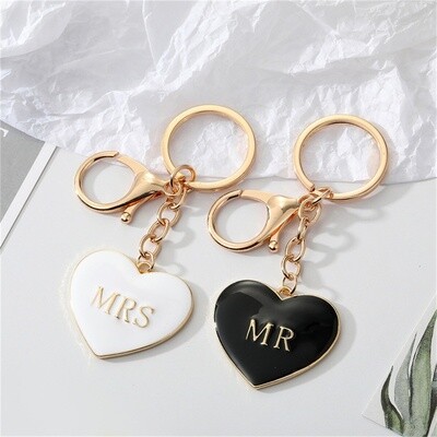 Mr. & Mrs. Heart Keychain (1 Pair)