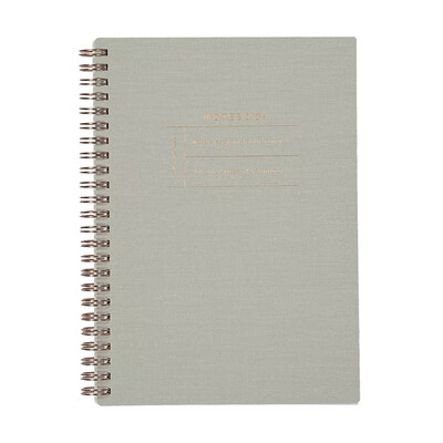 A5 Linen Look Notebook (Grey)