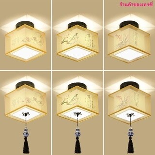 เครื่องใช้ในบ้าน☏◊ใหม่สไตล์จีนโคมไฟเพดาน LED ทางเดินทางเดินทางเข้าห้องโถงระเบียงโคมไฟระเบียงสไตล์จีนย้อนยุคห้องนอนโคมไฟข