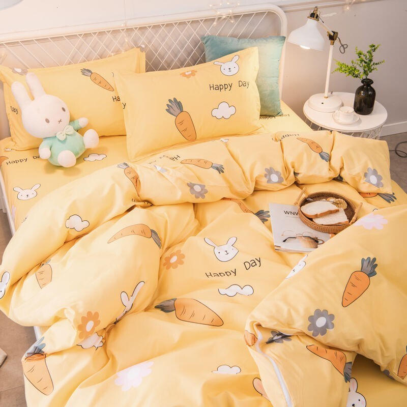 ชุดเครื่องนอน ชุด 4 ชิ้น ชุดผ้าปูที่นอน เครื่องใช้ในบ้าน ผ้าปูที่นอน houseผ้าปูที่นอน 4ฟุต 5ฟุต 6ฟุต
