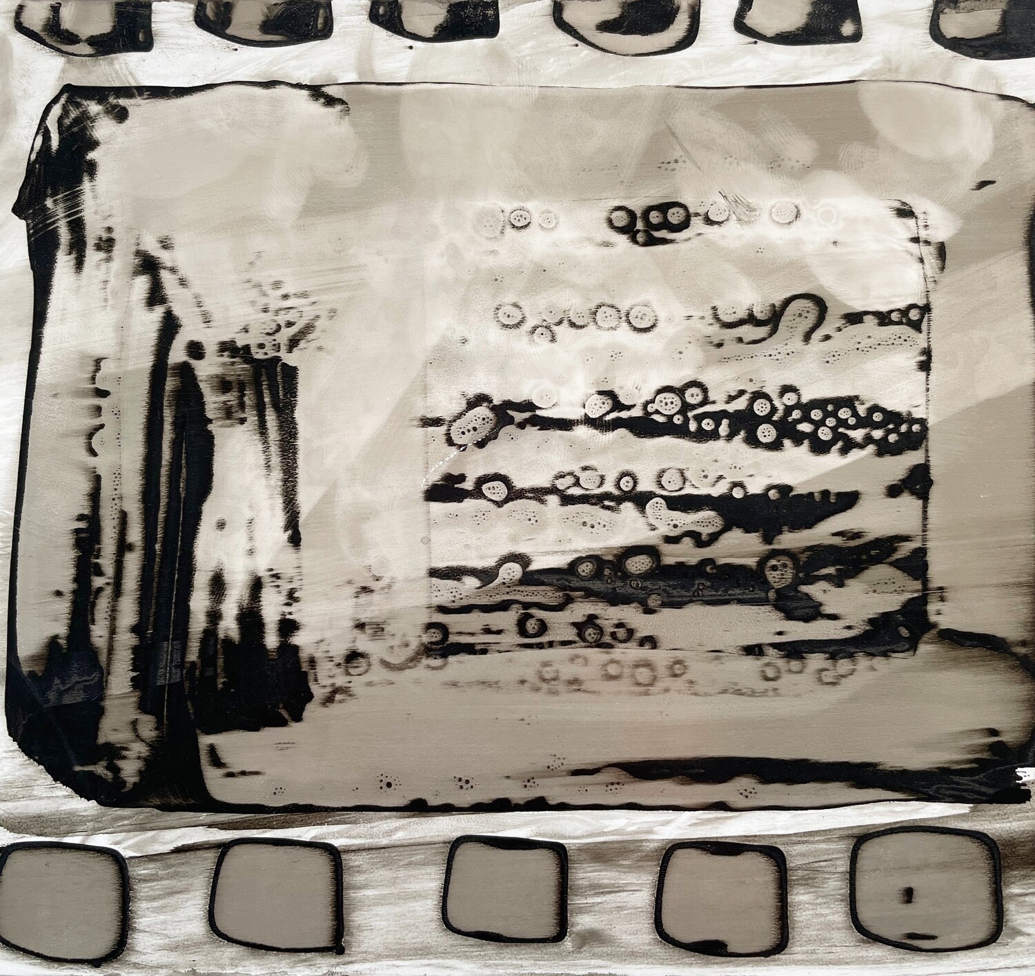 Jose Tonito Original painting on paper.Forgotten Negatives.Negatives series.Unique and wonderful. Affordable alternative fine art. You've never seen art like this!