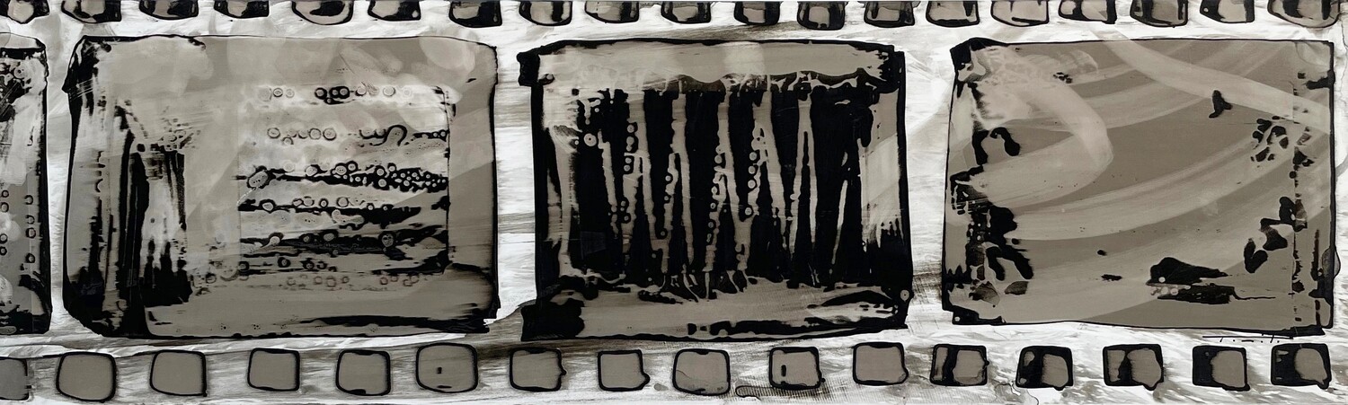 Jose Tonito Original painting on paper.Forgotten Negatives.Negatives series.Unique and wonderful. Affordable alternative fine art. You&#39;ve never seen art like this!